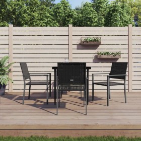 Juego de comedor para jardín 5 piezas ratán sintético y acero de , Conjuntos de jardín - Ref: Foro24-3187004, Precio: 260,62 ...