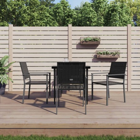 Juego de comedor para jardín 5 piezas ratán sintético y acero de , Conjuntos de jardín - Ref: Foro24-3187004, Precio: 260,62 ...