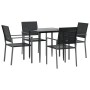 Juego de comedor para jardín 5 piezas ratán sintético y acero de , Conjuntos de jardín - Ref: Foro24-3187004, Precio: 260,62 ...