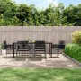 Set comedor jardín 7 pzas y cojines acero ratán sintético negro de , Conjuntos de jardín - Ref: Foro24-3187071, Precio: 646,4...