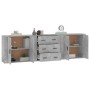 Aparadores 3 piezas madera contrachapada gris cemento de , Aparadores - Ref: Foro24-3185403, Precio: 259,24 €, Descuento: %