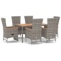 Set comedor jardín 7 pzas y cojines ratán sintético gris de , Conjuntos de jardín - Ref: Foro24-3157551, Precio: 878,30 €, De...