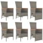 Set comedor jardín 7 pzas y cojines ratán sintético gris de , Conjuntos de jardín - Ref: Foro24-3157551, Precio: 878,30 €, De...