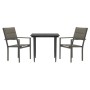 Juego de comedor para jardín 3 piezas acero y textilene negro de , Conjuntos de jardín - Ref: Foro24-3200734, Precio: 195,46 ...