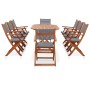 Set de comedor de jardín 9 pzas madera eucalipto textilene gris de , Conjuntos de jardín - Ref: Foro24-278912, Precio: 658,12...