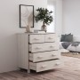 Aparador HAMAR madera maciza de pino blanca 79x40x80 cm de , Aparadores - Ref: Foro24-340421, Precio: 117,68 €, Descuento: %