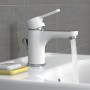 EISL Grifo monomando de lavabo DIZIANI cromado blanco de , Grifos - Ref: Foro24-446482, Precio: 76,07 €, Descuento: %
