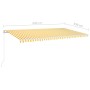 Toldo manual retráctil con LED amarillo y blanco 600x350 m de vidaXL, Toldos - Ref: Foro24-3069043, Precio: 701,98 €, Descuen...