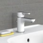 EISL Grifo monomando de lavabo DIZIANI cromado blanco de , Grifos - Ref: Foro24-446482, Precio: 76,07 €, Descuento: %