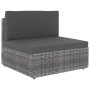 Juego muebles de jardín 9 pzas y cojines ratán sintético gris de , Conjuntos de jardín - Ref: Foro24-3067176, Precio: 845,52 ...