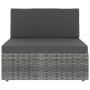 Juego muebles de jardín 9 pzas y cojines ratán sintético gris de , Conjuntos de jardín - Ref: Foro24-3067176, Precio: 845,52 ...