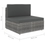 Juego muebles de jardín 9 pzas y cojines ratán sintético gris de , Conjuntos de jardín - Ref: Foro24-3067176, Precio: 845,52 ...