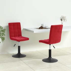 Sillas de comedor giratorias 2 uds terciopelo rojo vino tinto de , Sillas de comedor - Ref: Foro24-335747, Precio: 110,26 €, ...
