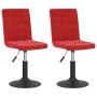 Sillas de comedor giratorias 2 uds terciopelo rojo vino tinto de , Sillas de comedor - Ref: Foro24-335747, Precio: 110,26 €, ...