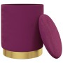 Taburete redondo con almacenaje terciopelo morado de , Taburetes y sillas plegables - Ref: Foro24-340288, Precio: 50,37 €, De...