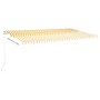 Toldo retráctil manual amarillo y blanco 600x350 cm de vidaXL, Toldos - Ref: Foro24-3069038, Precio: 543,44 €, Descuento: %