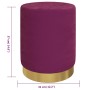 Taburete redondo con almacenaje terciopelo morado de , Taburetes y sillas plegables - Ref: Foro24-340288, Precio: 50,37 €, De...