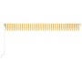 Toldo retráctil manual amarillo y blanco 600x350 cm de vidaXL, Toldos - Ref: Foro24-3069038, Precio: 543,44 €, Descuento: %
