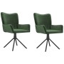 Sillas de comedor giratorias 2 unidades terciopelo verde oscuro de , Sillas de comedor - Ref: Foro24-344811, Precio: 147,05 €...