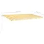 Toldo retráctil manual amarillo y blanco 600x350 cm de vidaXL, Toldos - Ref: Foro24-3069038, Precio: 544,20 €, Descuento: %