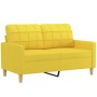 Sofá de 2 plazas de tela amarillo claro 120 cm de , Sofás - Ref: Foro24-359088, Precio: 208,05 €, Descuento: %