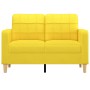 Sofá de 2 plazas de tela amarillo claro 120 cm de , Sofás - Ref: Foro24-359088, Precio: 208,05 €, Descuento: %