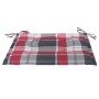 Sillas de jardín 8 uds madera teca con cojines a cuadros rojos de , Sillas de jardín - Ref: Foro24-3072902, Precio: 655,90 €,...