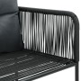 Set de comedor de jardín de 3 piezas PVC ratán negro de , Conjuntos de jardín - Ref: Foro24-3060094, Precio: 222,52 €, Descue...