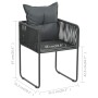 Set de comedor de jardín de 3 piezas PVC ratán negro de , Conjuntos de jardín - Ref: Foro24-3060094, Precio: 222,52 €, Descue...