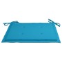 Sillas de jardín 4 uds madera maciza de teca con cojines azules de , Sillas de jardín - Ref: Foro24-3065621, Precio: 376,54 €...