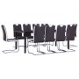 Juego de comedor 11 piezas cuero sintético marrón de , muebles para cocinas y comedores - Ref: Foro24-3053167, Precio: 866,37...
