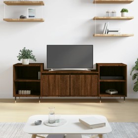 Mueble para TV madera contrachapada marrón roble 160x35x55 cm de , Muebles TV - Ref: Foro24-831339, Precio: 97,09 €, Descuent...