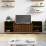 Mueble para TV madera contrachapada marrón roble 160x35x55 cm de , Muebles TV - Ref: Foro24-831339, Precio: 97,09 €, Descuent...