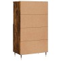 Aparador alto madera contrachapada roble ahumado 60x36x110 cm de , Aparadores - Ref: Foro24-831481, Precio: 80,73 €, Descuent...