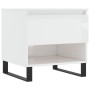 Mesa de centro madera de ingeniería blanco brillo 50x46x50 cm de , Mesas de centro - Ref: Foro24-830928, Precio: 43,72 €, Des...