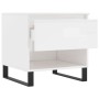 Mesa de centro madera de ingeniería blanco brillo 50x46x50 cm de , Mesas de centro - Ref: Foro24-830928, Precio: 43,72 €, Des...