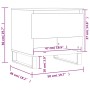 Mesa de centro madera de ingeniería blanco brillo 50x46x50 cm de , Mesas de centro - Ref: Foro24-830928, Precio: 43,72 €, Des...