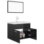 Juego de muebles de baño madera de ingeniería negro brillo de vidaXL, Muebles de baño - Ref: Foro24-3071322, Precio: 191,56 €...