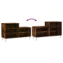 Mueble zapatero madera contrachapada roble ahumado 102x36x60 cm de , Zapateros y organizadores de calzado - Ref: Foro24-83139...