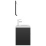 Juego de muebles de baño madera de ingeniería negro brillo de vidaXL, Muebles de baño - Ref: Foro24-3071322, Precio: 191,56 €...