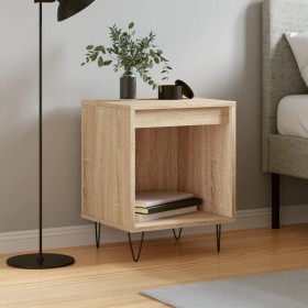 Mesita de noche madera de ingeniería roble Sonoma 40x35x50 cm de , Mesitas de noche - Ref: Foro24-830722, Precio: 36,11 €, De...