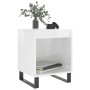 Mesita de noche madera de ingeniería blanco brillo 40x35x50 cm de , Mesitas de noche - Ref: Foro24-830736, Precio: 31,04 €, D...