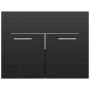 Juego de muebles de baño madera de ingeniería negro brillo de vidaXL, Muebles de baño - Ref: Foro24-3071322, Precio: 191,56 €...
