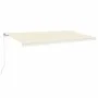 Toldo manual retráctil con LED color crema 600x350 cm de vidaXL, Toldos - Ref: Foro24-3069042, Precio: 747,60 €, Descuento: %