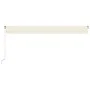 Toldo manual retráctil con LED color crema 600x350 cm de vidaXL, Toldos - Ref: Foro24-3069042, Precio: 747,60 €, Descuento: %
