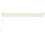Toldo manual retráctil con LED color crema 600x350 cm de vidaXL, Toldos - Ref: Foro24-3069042, Precio: 732,07 €, Descuento: %