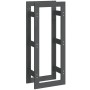 Estante para leña madera maciza de pino gris 41x25x100 cm de , Accesorios para bolsas y soportes de leña - Ref: Foro24-822409...