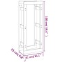 Estante para leña madera maciza de pino gris 41x25x100 cm de , Accesorios para bolsas y soportes de leña - Ref: Foro24-822409...