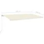 Toldo manual retráctil con LED color crema 600x350 cm de vidaXL, Toldos - Ref: Foro24-3069042, Precio: 747,60 €, Descuento: %