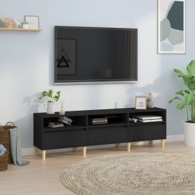 Mueble de TV madera contrachapada negro 150x30x44,5 cm de , Muebles TV - Ref: Foro24-831910, Precio: 104,76 €, Descuento: %